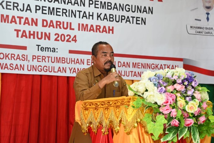 Wakili Pj Bupati, Asisten II Sekdakab Aceh Besar Buka Musrenbang Kecamatan Darul Imarah