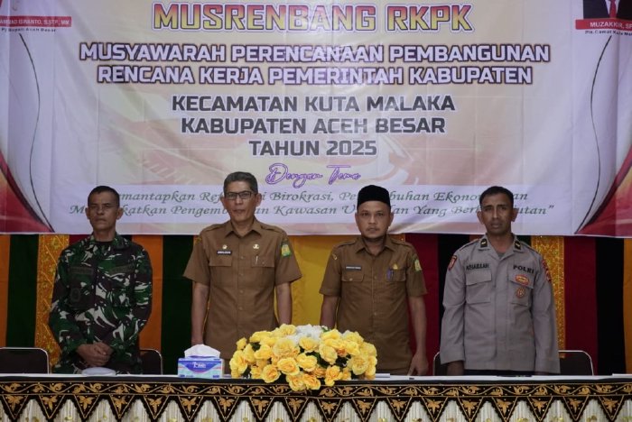 Wakili Pj Bupati, Asisten III Aceh Besar Buka Musrenbang Kecamatan Kuta Malaka