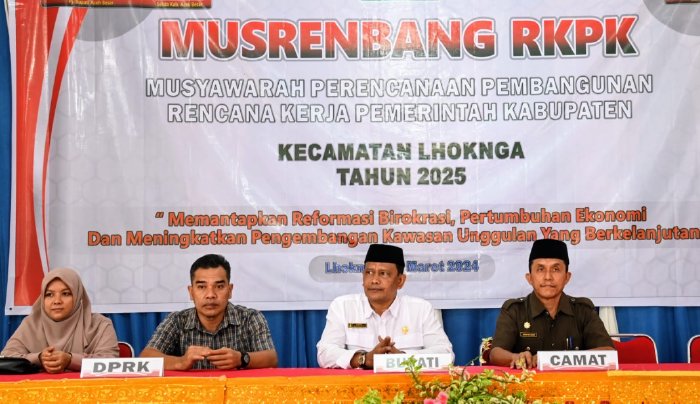 Wakili Pj Bupati Aceh Besar, Ir Makmun Buka Musrenbang Kecamatan Lhoknga