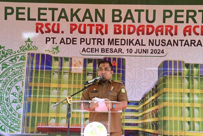 Pj Bupati Iswanto Bersama Pj Gubernur Aceh Lakukan Peletakan Batu Pertama RSU Putri Bidadari Aceh