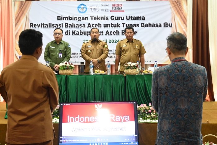 Pj Bupati Aceh Besar Buka Bimtek Guru Utama Revitalisai Bahasa Aceh untuk Tunas Bahasa Ibu