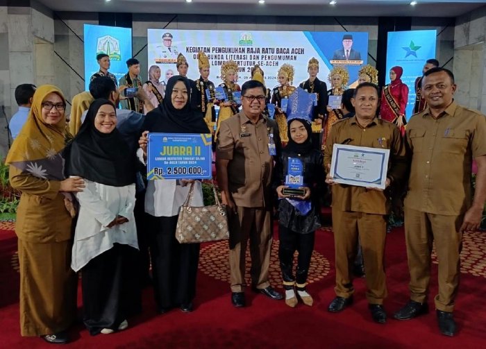 Aceh Besar Raih Juara Perpustakaan Sekolah dan Ratu Baca Provinsi Aceh