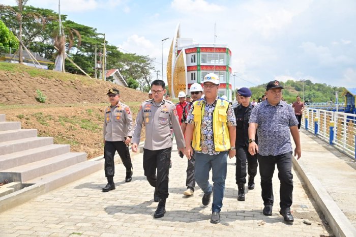 Sekda Sulaimi Dampingi Karobinops Sops Mabes Polri Tinjau Venue PON XXI Cabor Dayung dan Kurash