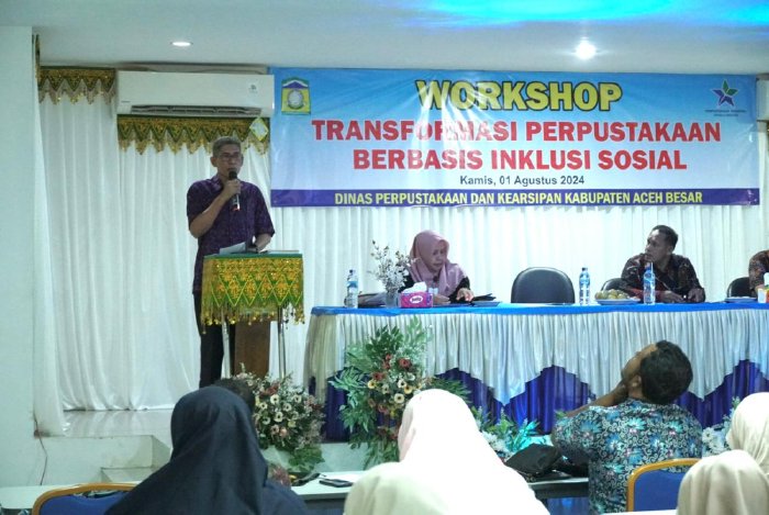 60 Pustakawan Gampong Ikuti Workshop Transformasi Perpustakaan Berbasis Inklusi Sosial