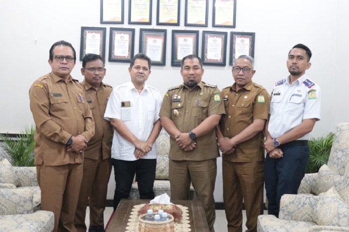 Pj Bupati Iswanto Terima Silaturahmi dan Audiensi Plt Kepala Kantor Pertanahan Aceh Besar