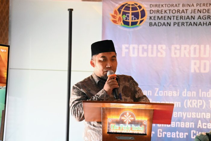 Pj Bupati Aceh Besar Sambut Dirjen BPTD Wilayah I Kementerian ATR/BPN RI di FGD II RDTR dan KLHS