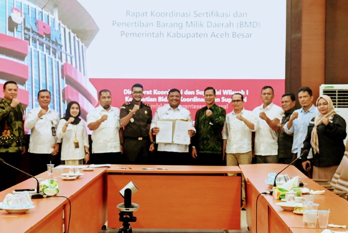 Pj Bupati Aceh Besar dan Pejabat KPK Hadiri Rakor Sertifikasi dan Penertiban Barang Milik Daerah