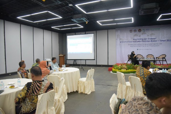Sekda Aceh Besar Hadiri Monev Inpres Nomor 1 Tahun 2022