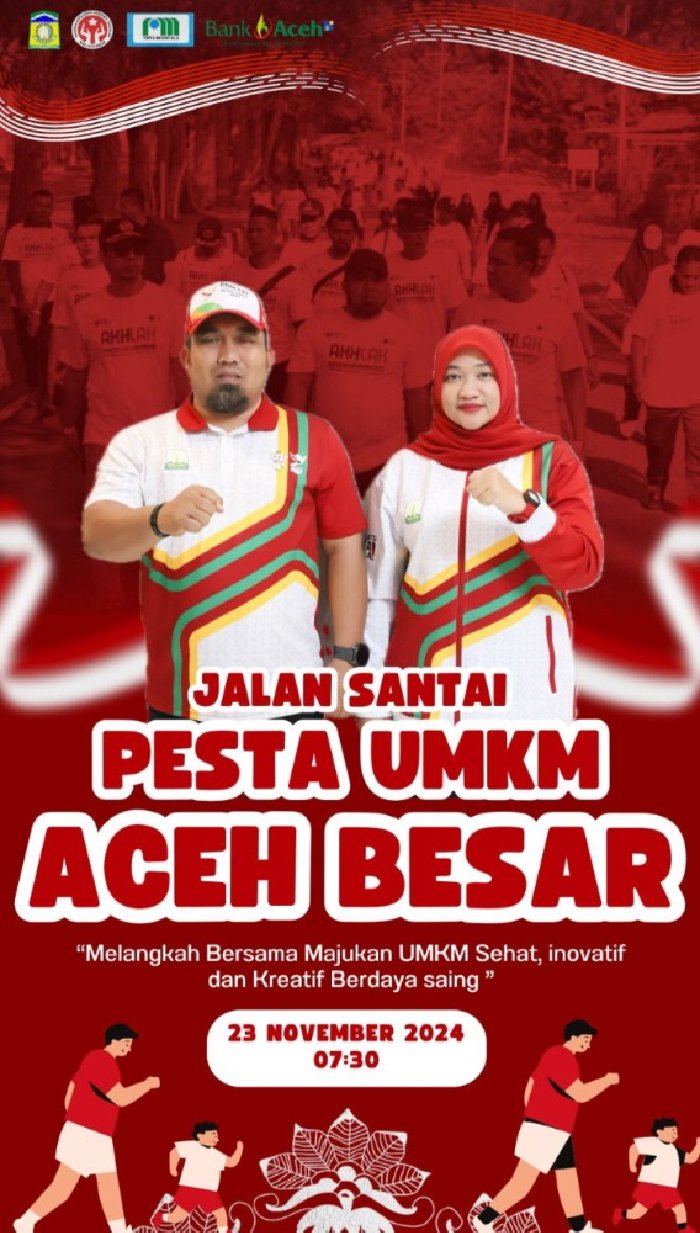 Daftar Segera, Jalan Santai Dekranasda Aceh Besar, Raih Doorprize Menarik !