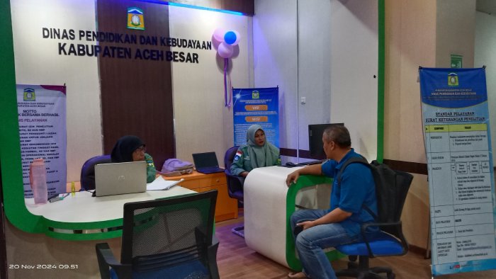 Pangkas Jarak dan Waktu, Berikut Layanan Counter Disdikbud Aceh Besar di MPP Lambaro